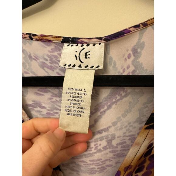 Vintage ICE Woman's Beaded Waist Dress Long Sleeve Size Large - Picture 4 of 5